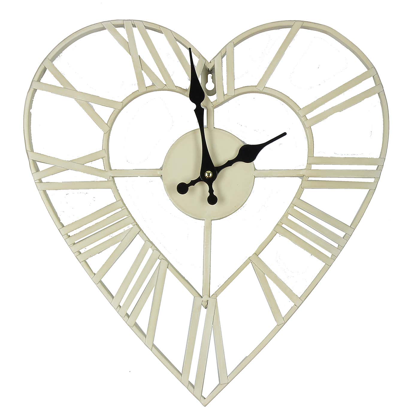 Hometime Metal Heart Shape Wall Clock