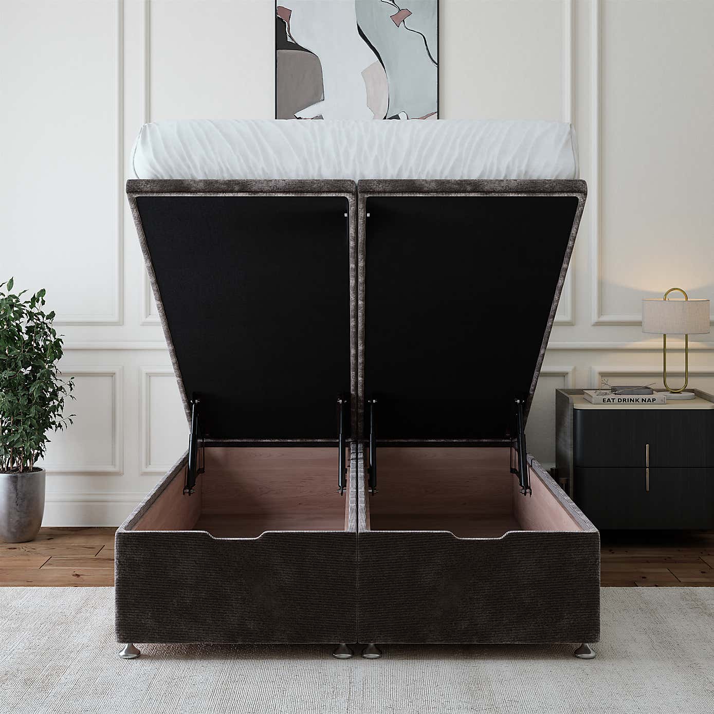 Bedmaster Luxury Chenille End of Bed Ottoman Base