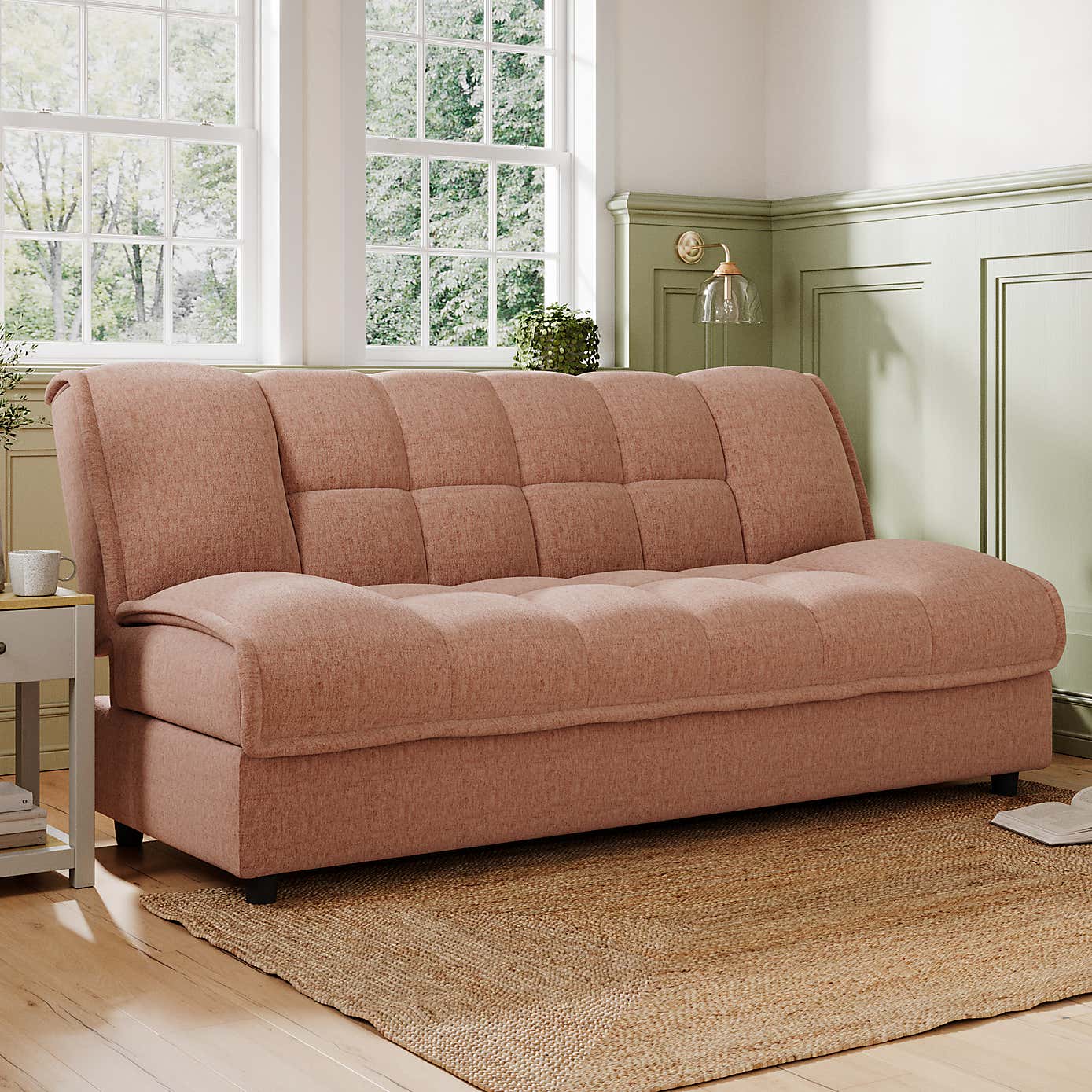Emery Squish Soft Chenille Clic Clac Storage Sofa Bed