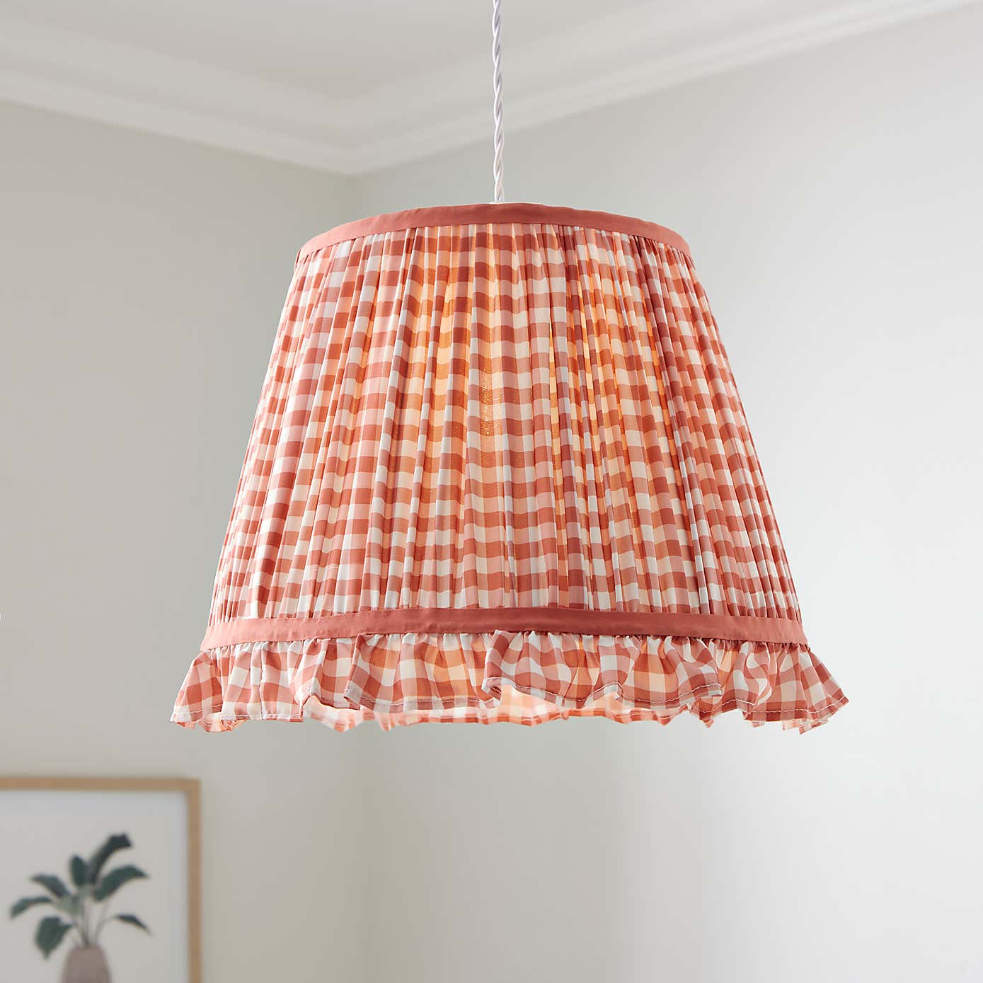 Carys Frilled Gingham Lamp Shade