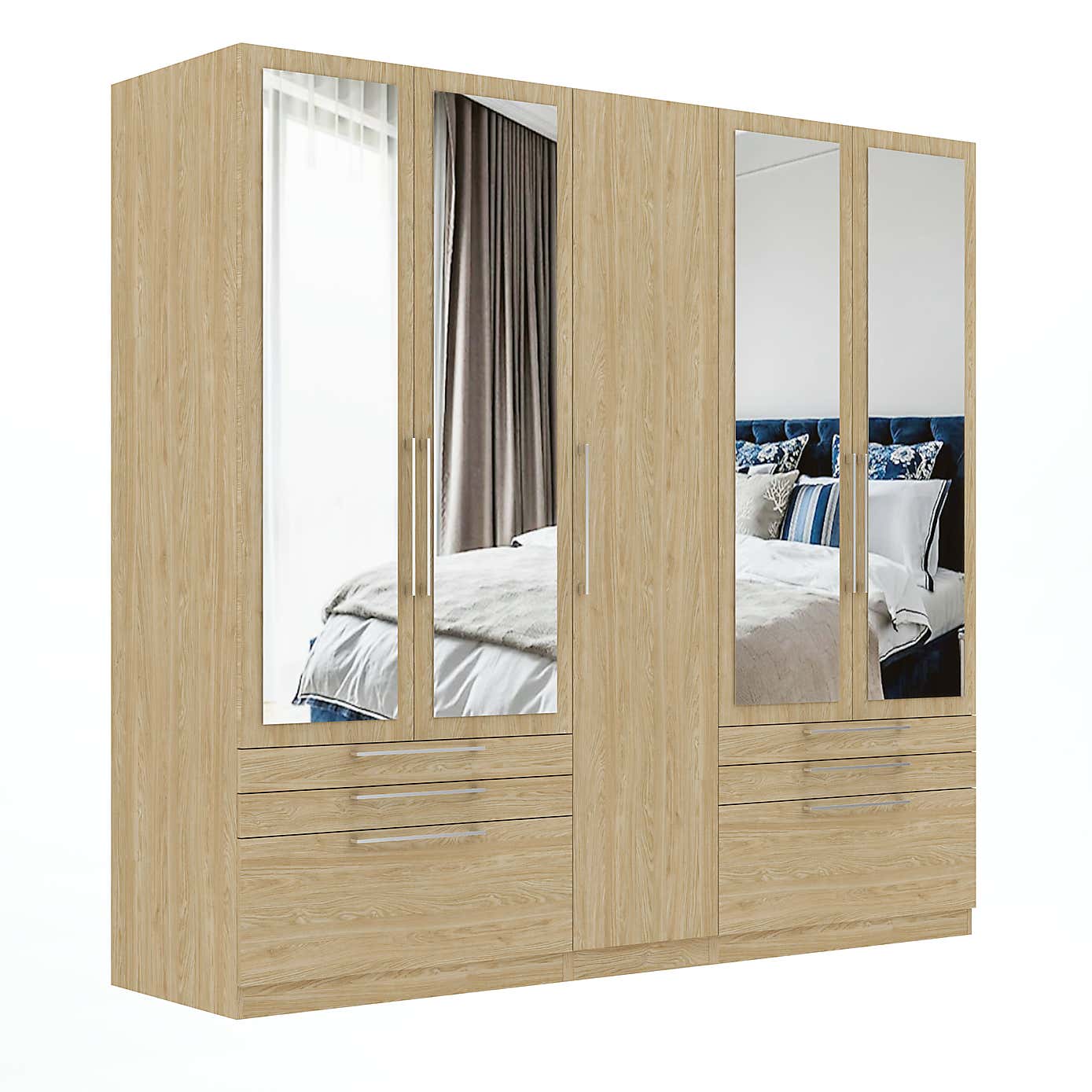 Foster 5 Door 6 Drawer Wardrobe