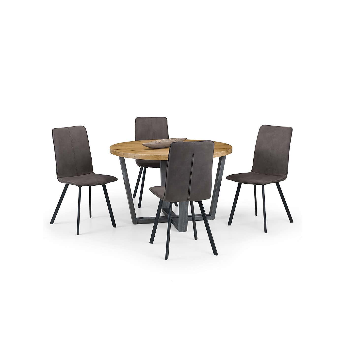 Brooklyn Round Dining Table with 4 Monroe Chairs