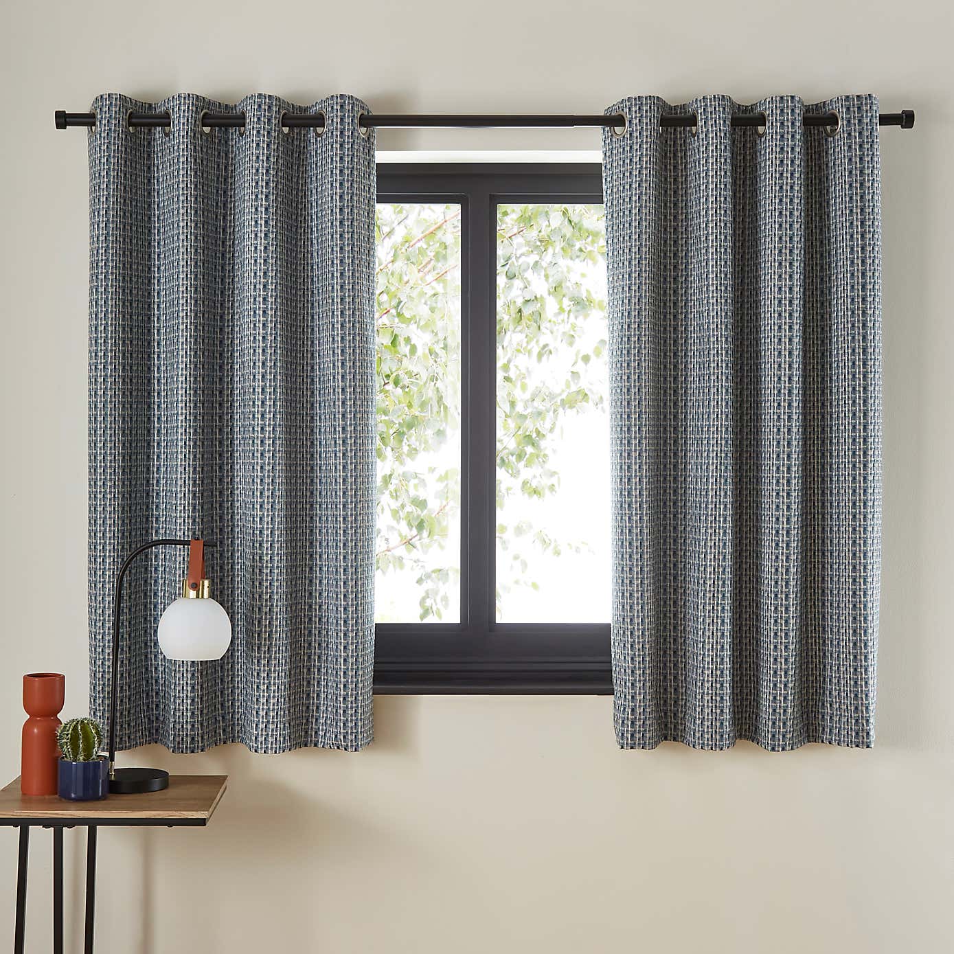 Ryder Check Eyelet Curtains