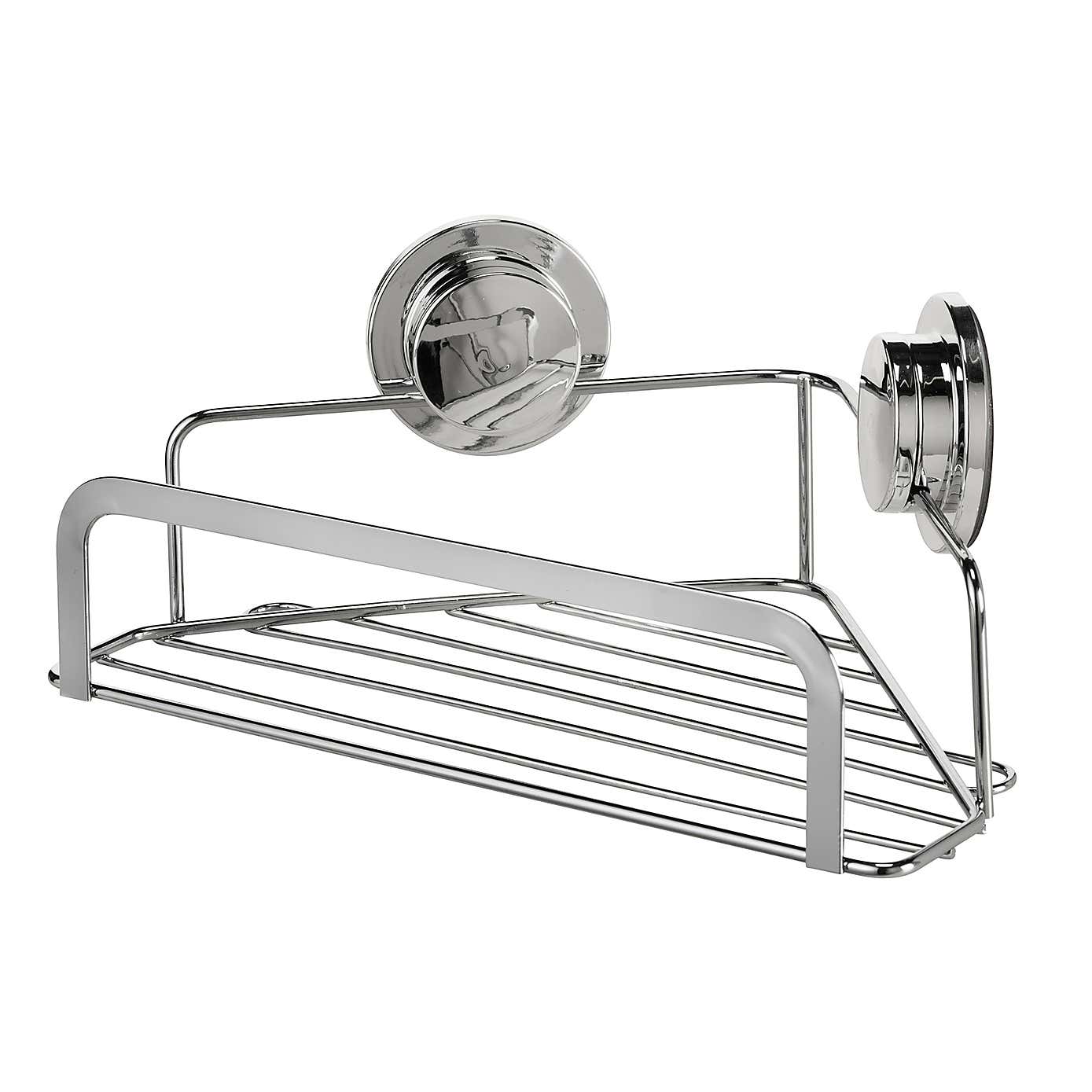 Croydex Stick-n-Lock Corner Basket