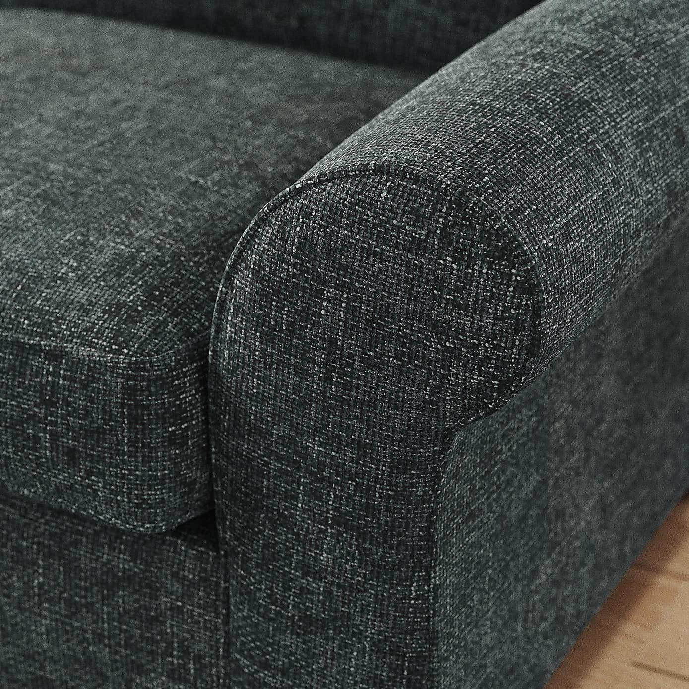 Flori Corner Chaise Sofa, Chunky Chenille