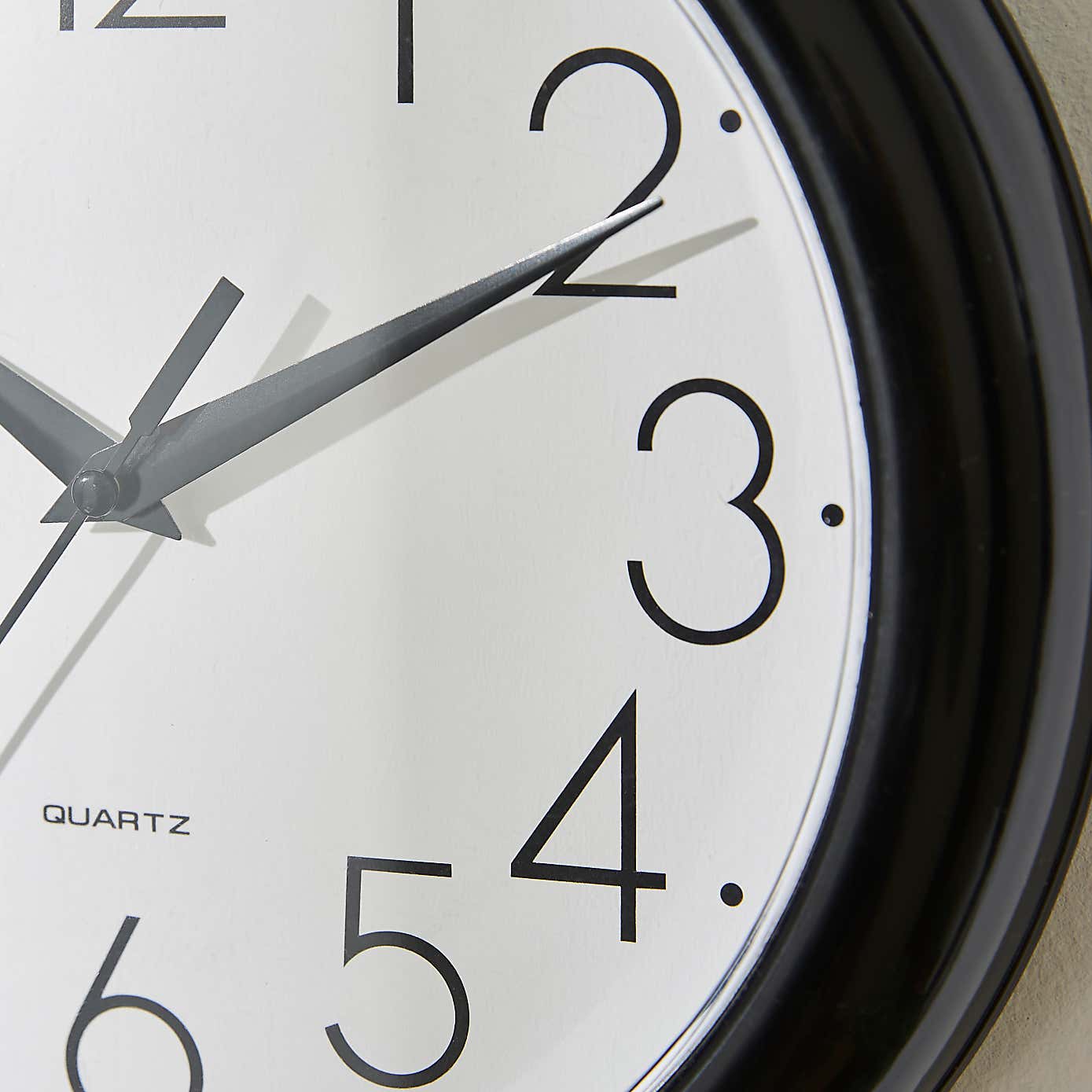 Simply Plastic 24cm Wall Clock Black