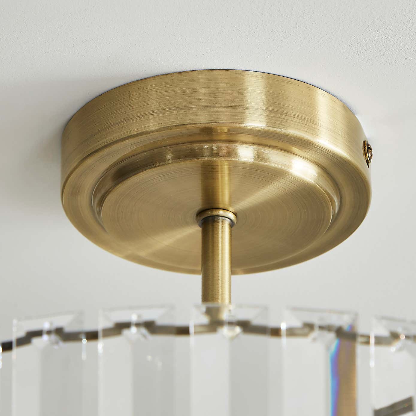 Crus 3 Light Semi Flush Ceiling Light