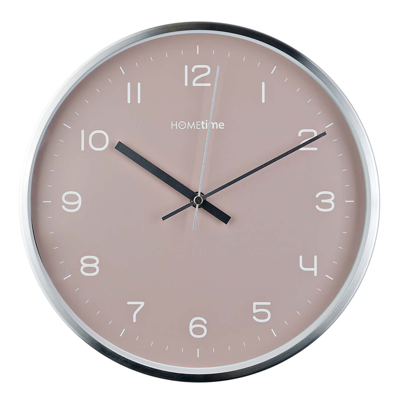 Hometime Silver & Blush Wall Clock