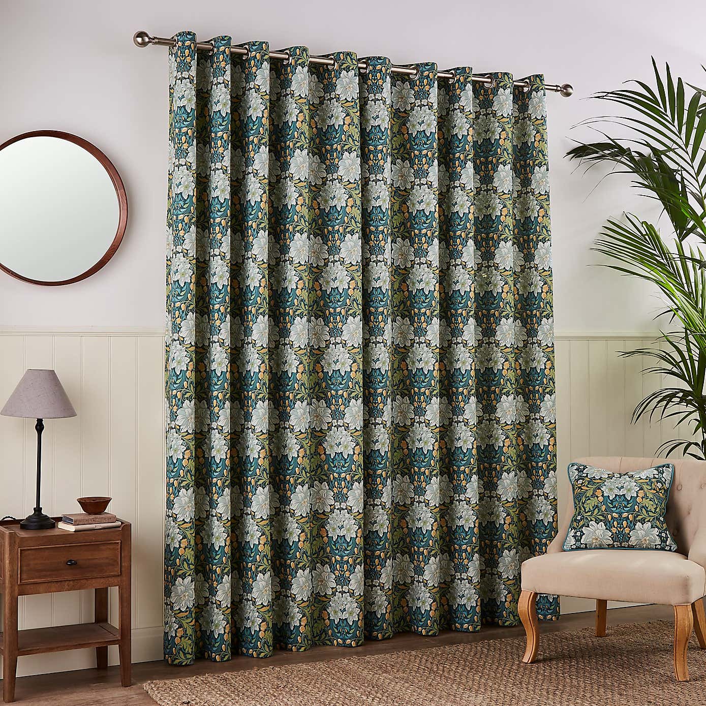 Loretta Floral Eyelet Curtains