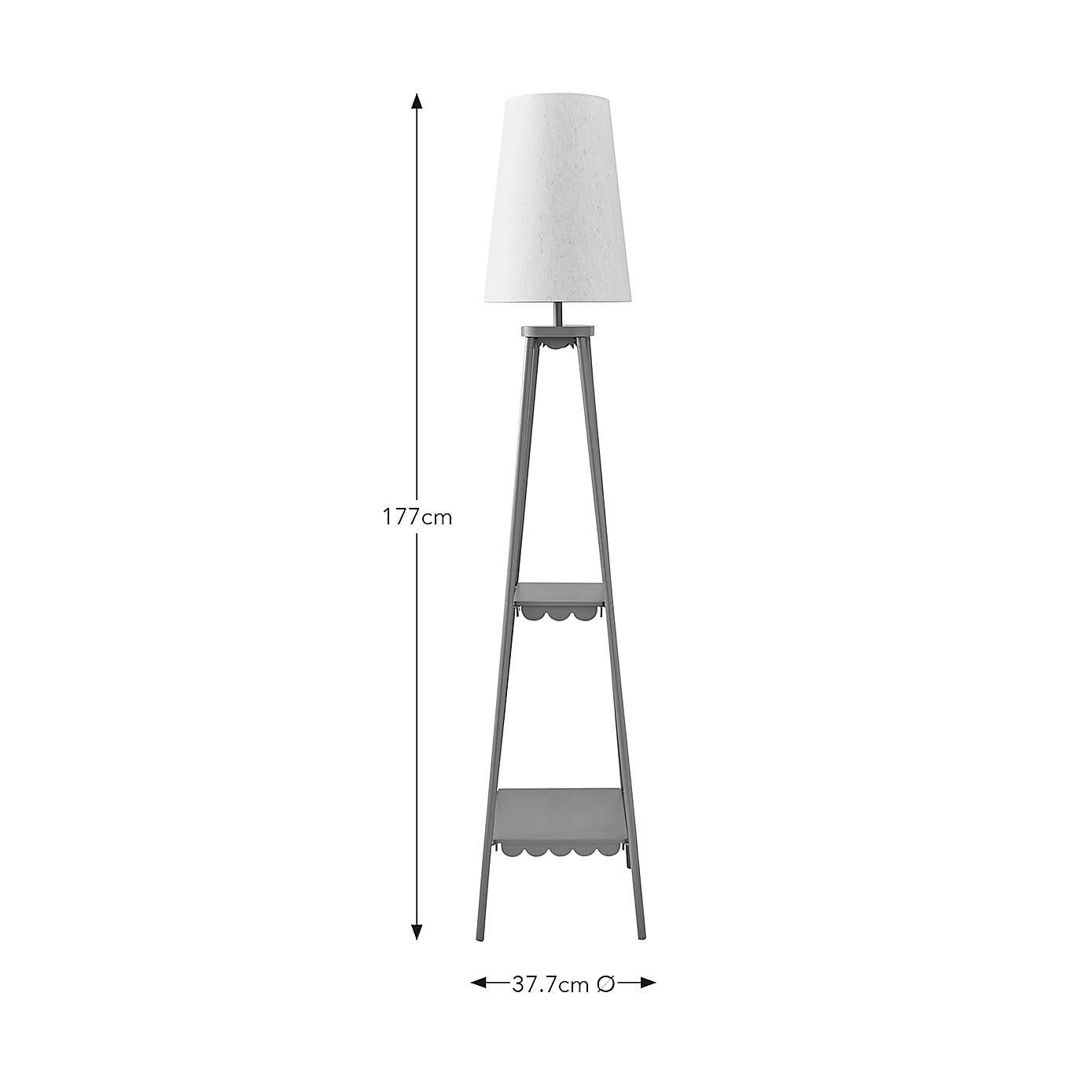 Remi Shelved Tripod Floor Lamp