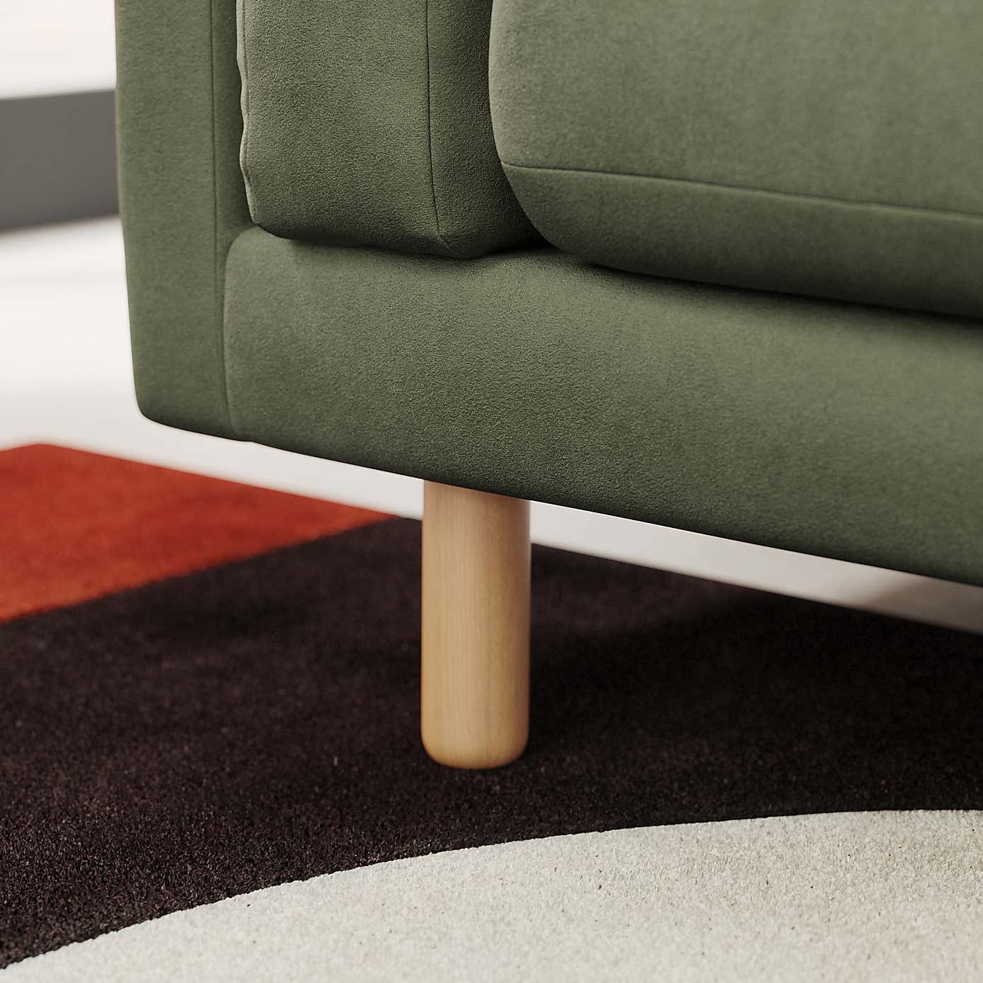 Newton Matte Plush Velvet 3 Seater Sofa