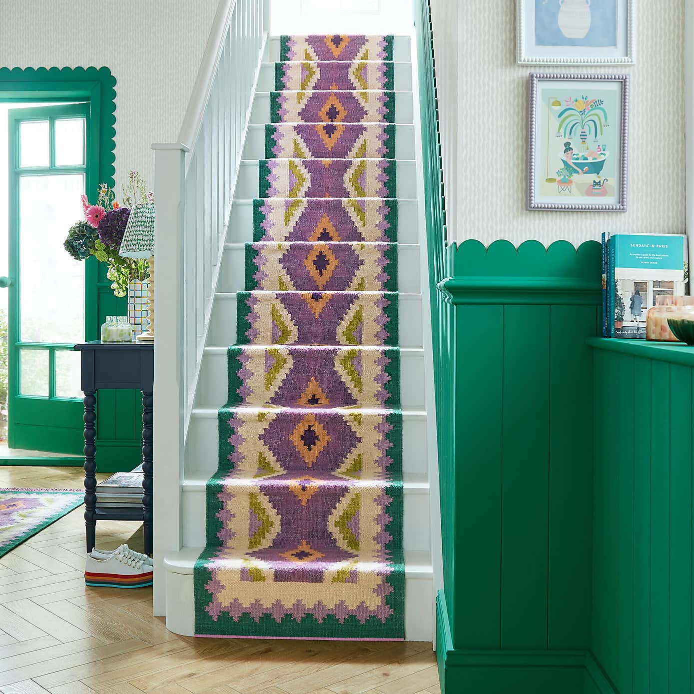 Sophie Robinson Candy Kilim Wool Stair Runner