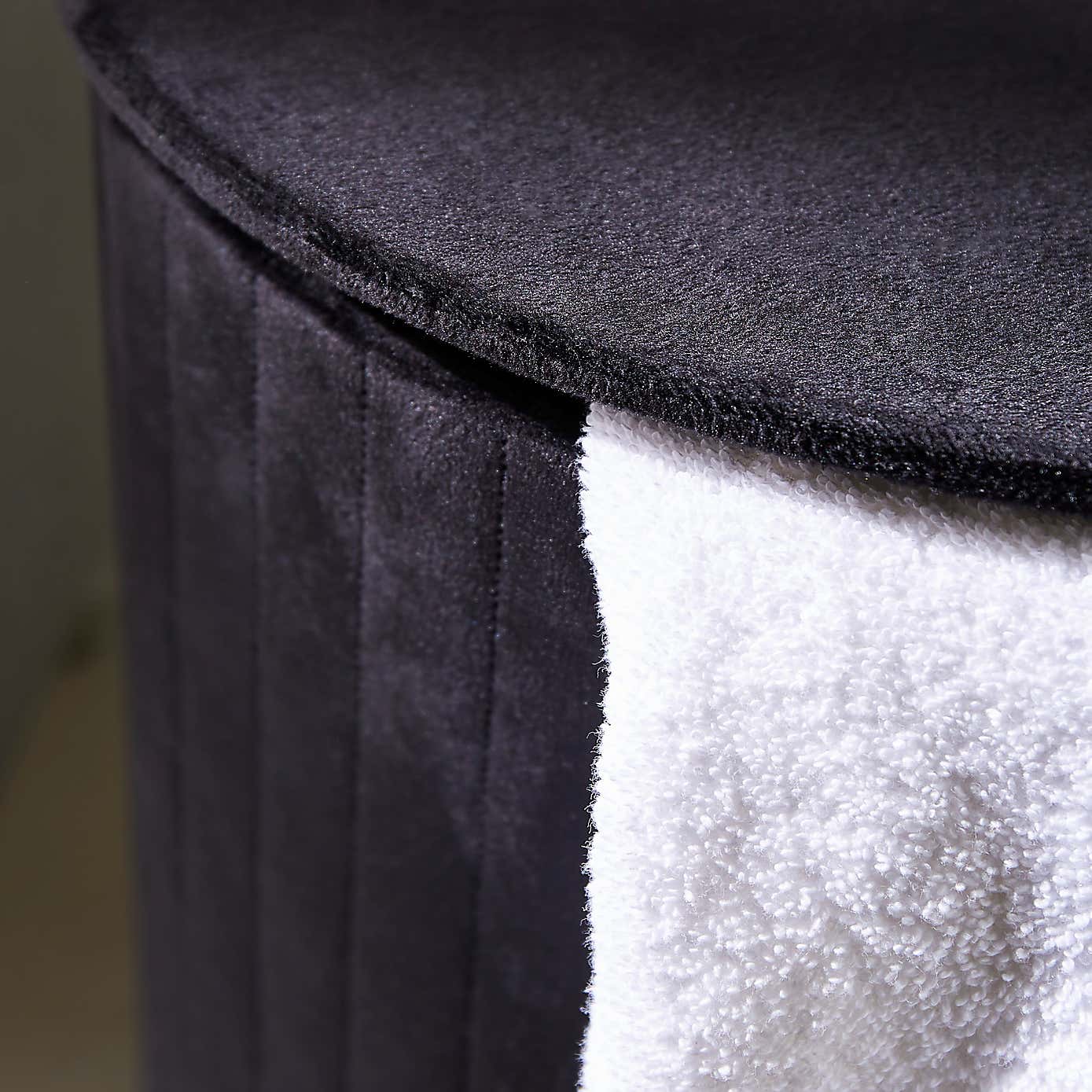 Modern Luxe Ribbed Laundry Basket