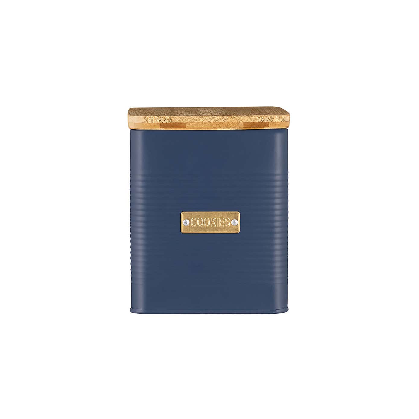 Otto Square Navy Cookie Canister
