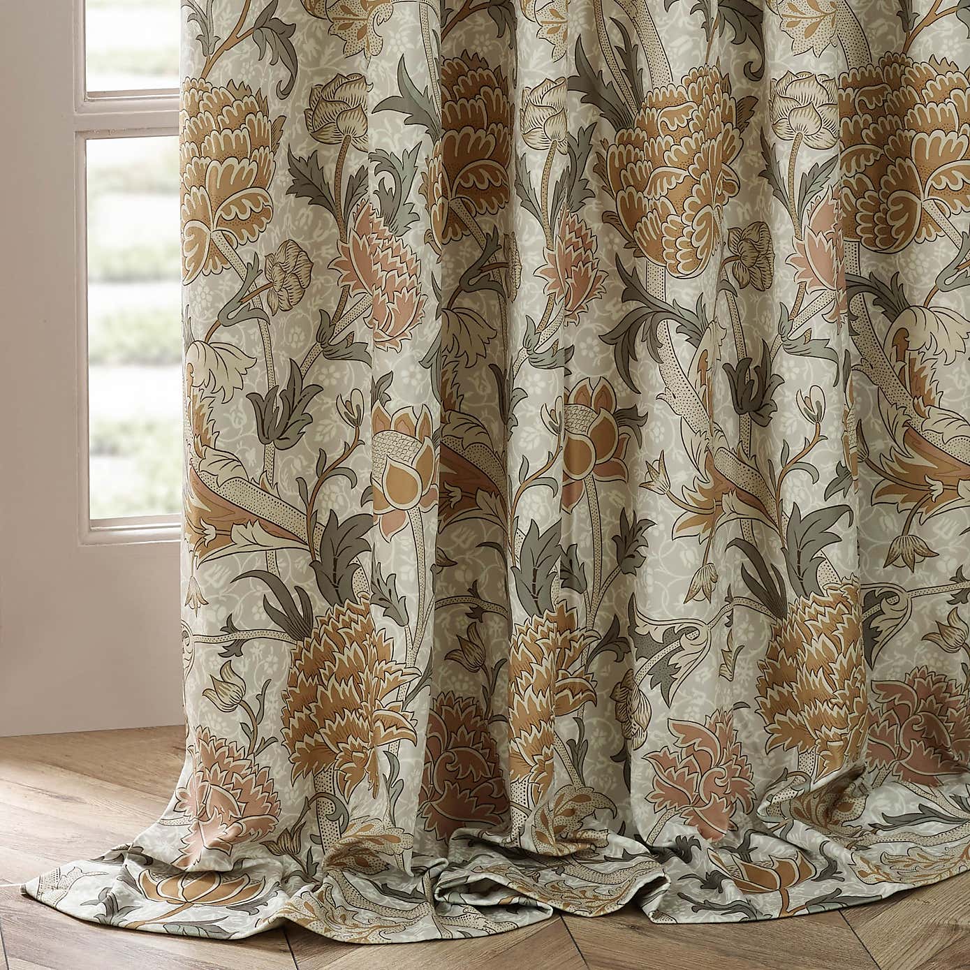 Morris & Co. Cray Chenille Pencil Pleat Curtains