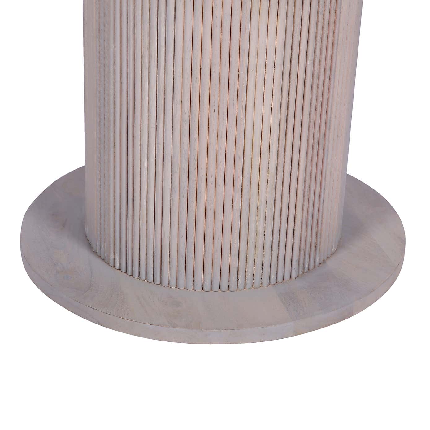 Indus Valley Cleo Round 4 Seater Dining Table with 4 Cleo Dining Chairs