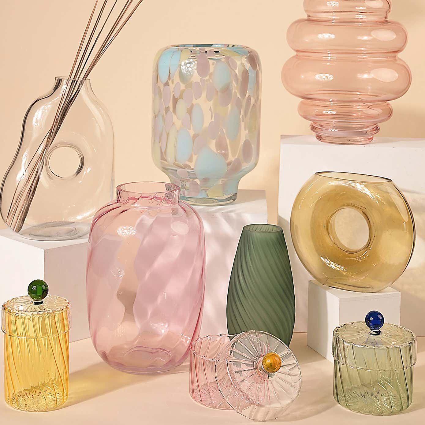 Hestia Handmade Abstract Glass Vase