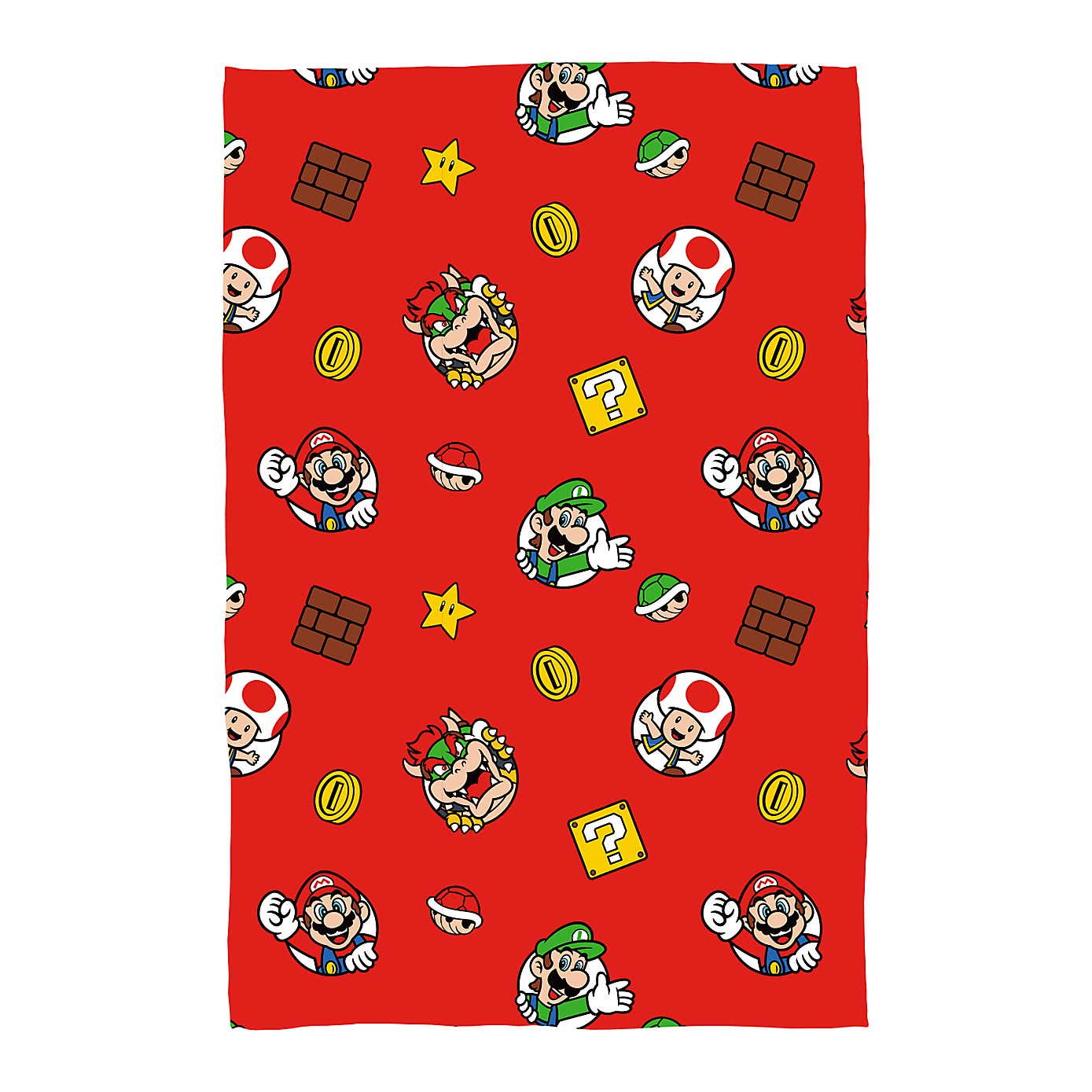 Nintendo Mario Here We Go Again Fleece Blanket