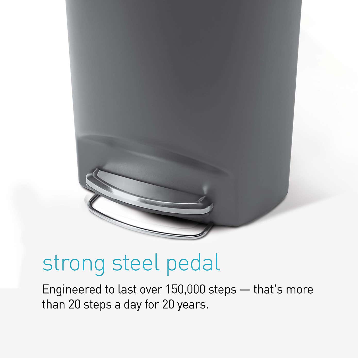 Simple Human 50 Litre Semi-Round Pedal Bin
