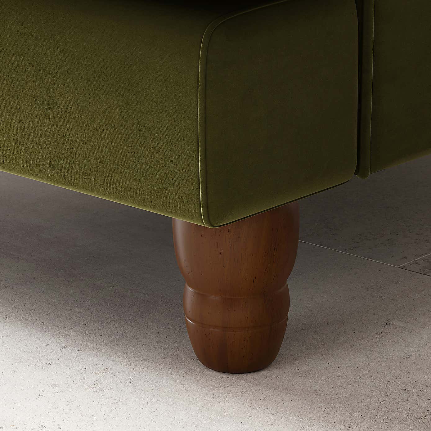 Beatrice Snuggle Sofa, Velvet