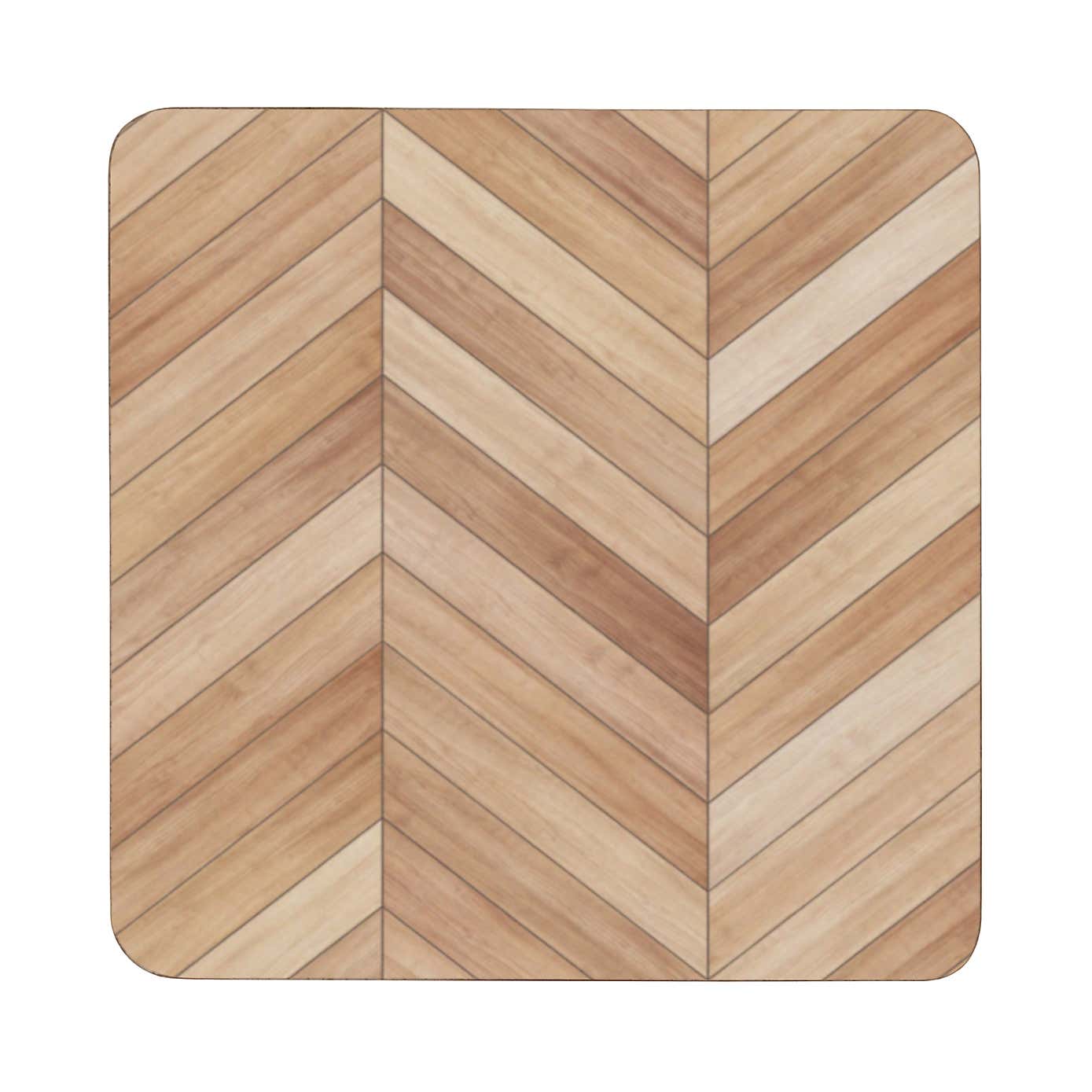 Set of 4 Wood Effect Cork Back Coasters