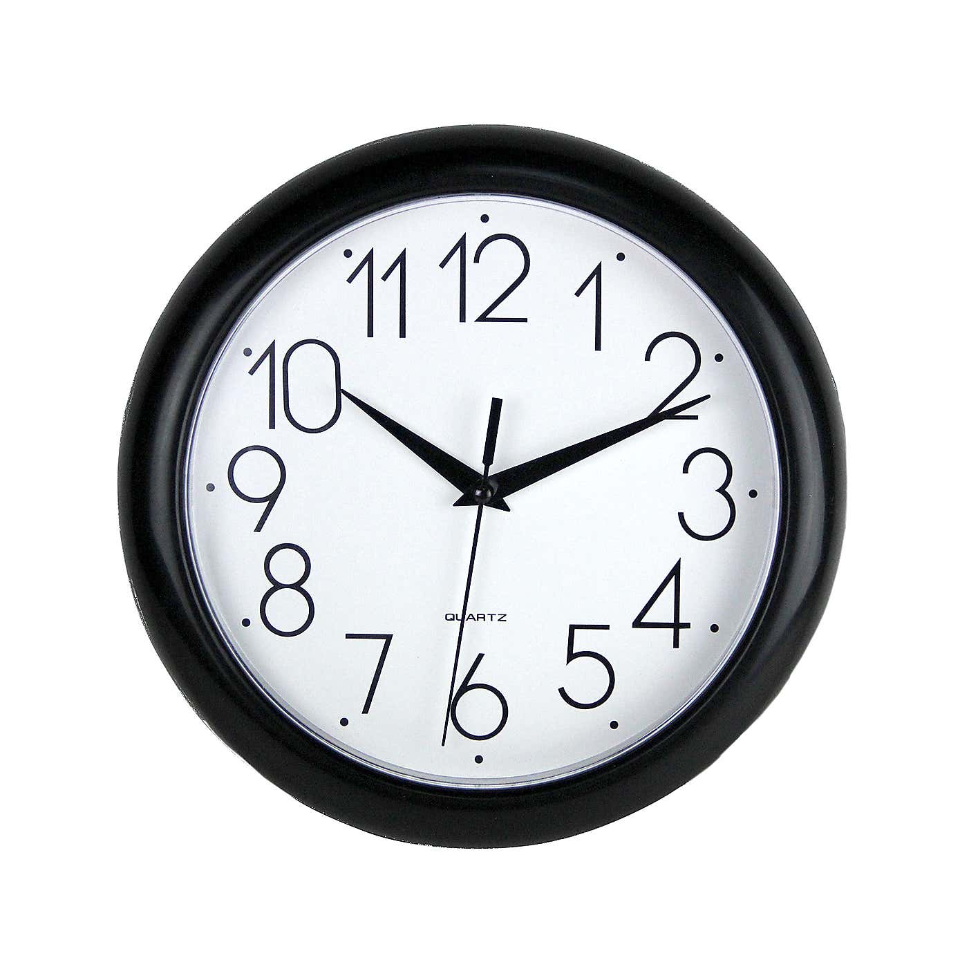 Simply Plastic 24cm Wall Clock Black