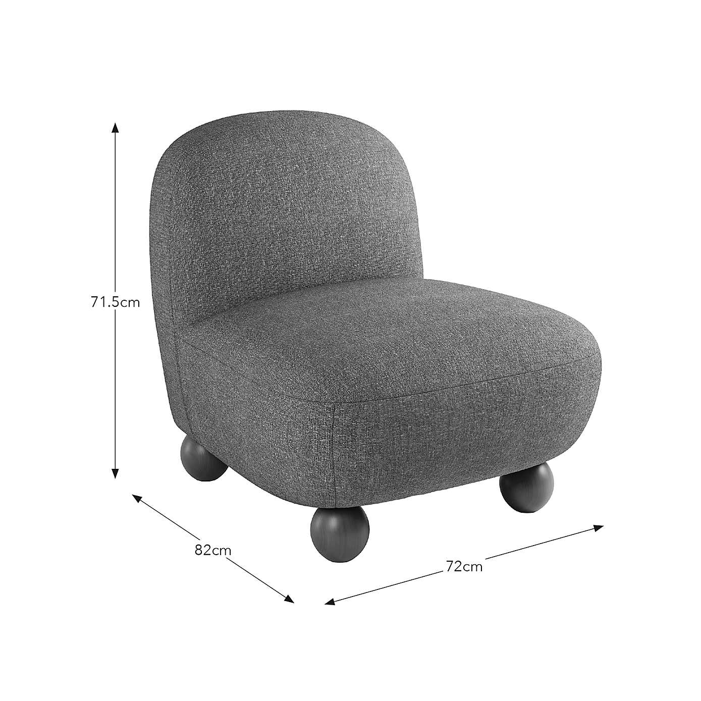 Nylah Multi Tone Boucle Curved Accent Chair