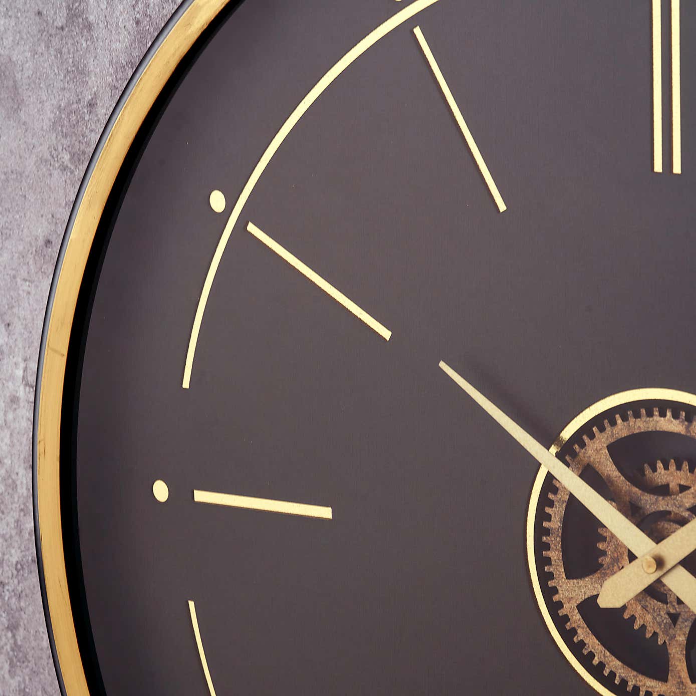 Central Metal Cog Wall Clock