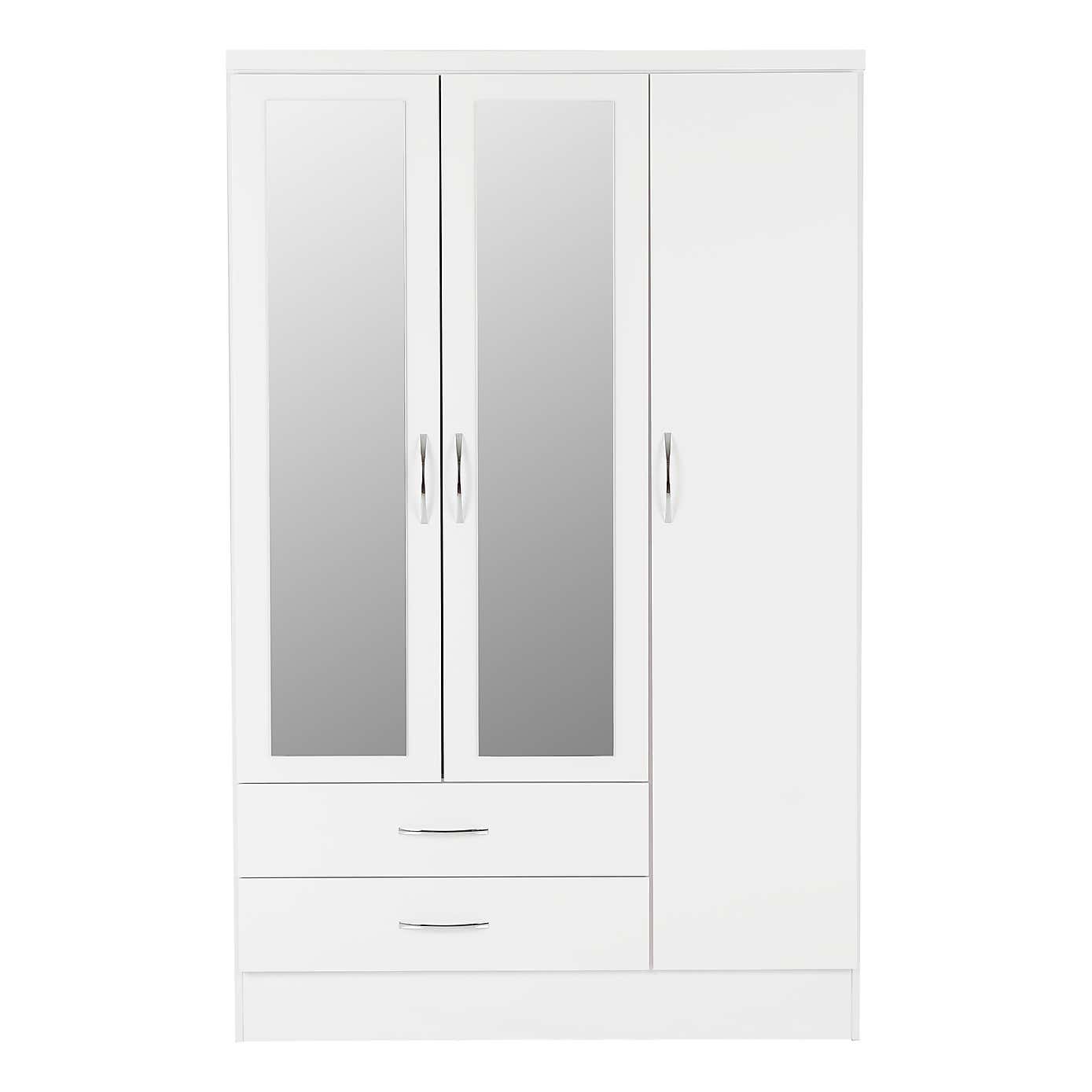 Nevada White Triple Drawer Wardrobe