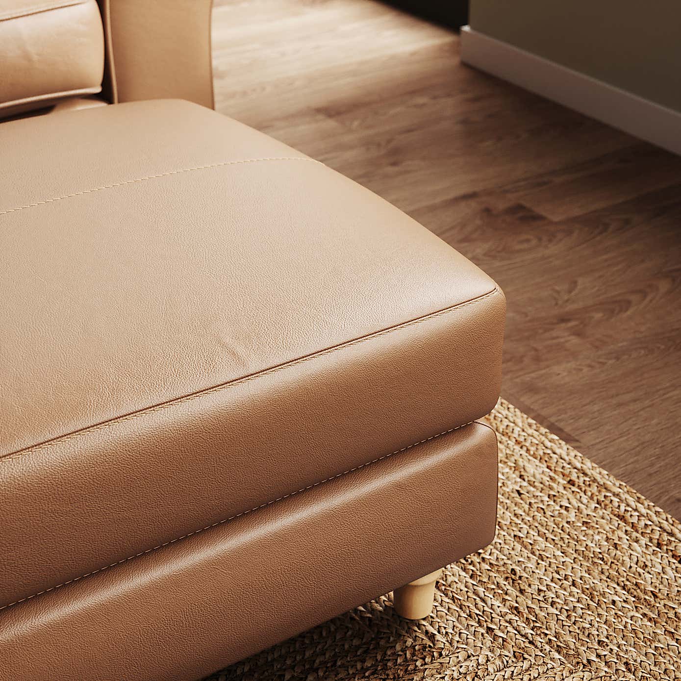 Flori Classic Leather Footstool