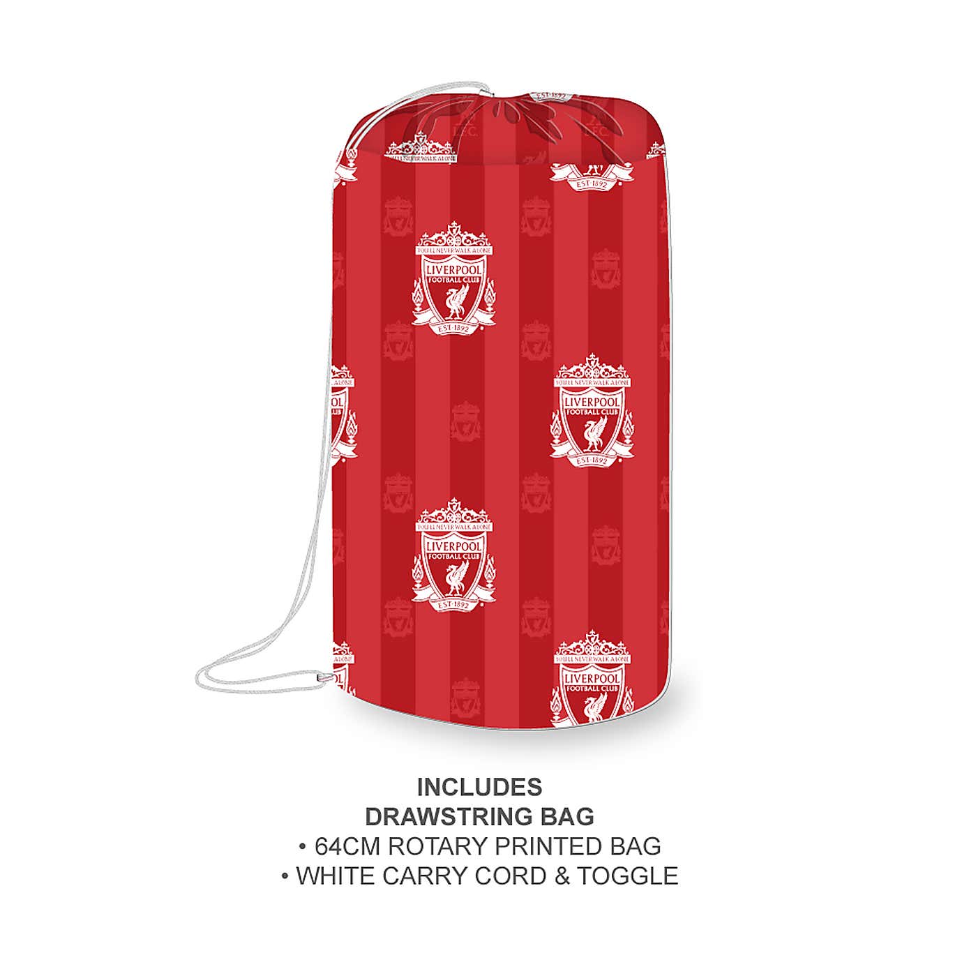 Liverpool Stripe 10.5 Tog Single Coverless Duvet and Pillowcase Set