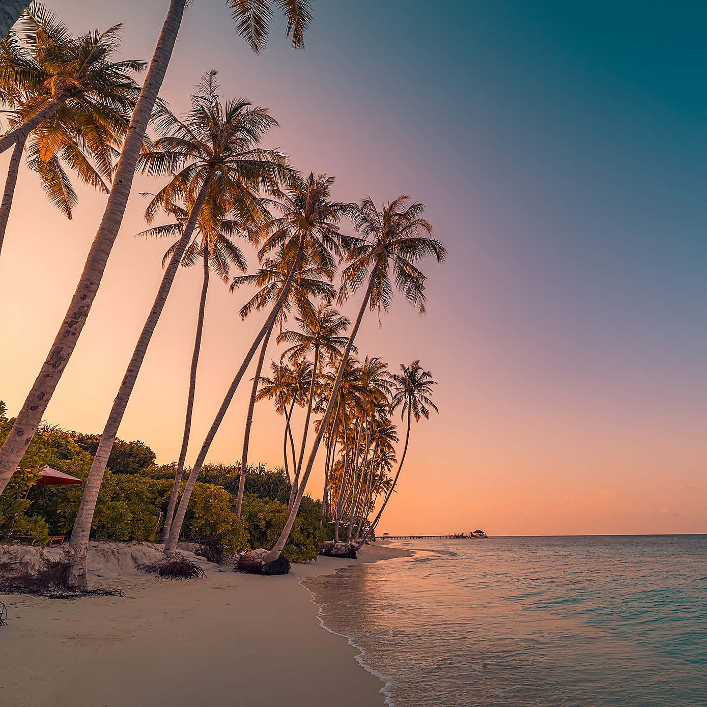 Sunset Beach Multicoloured Mural