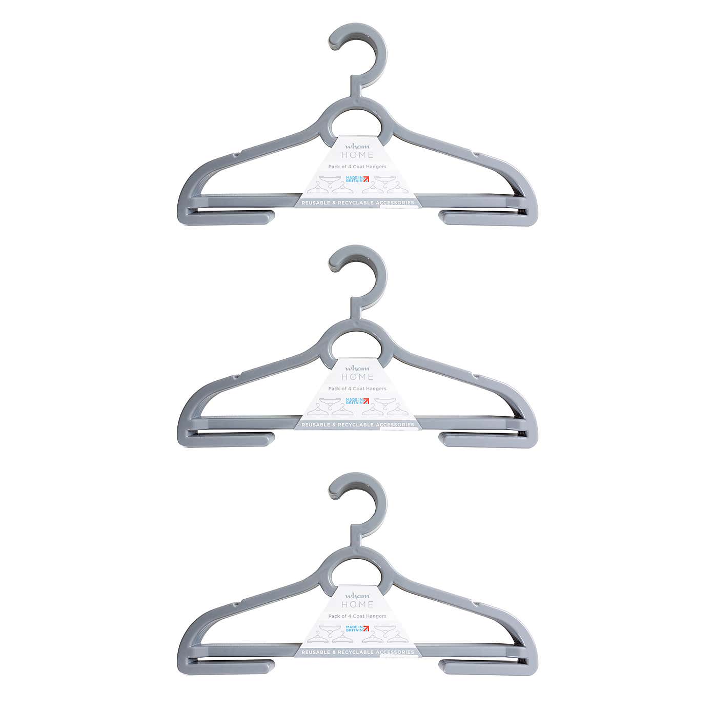 Pack of 12 Wham Adult Clothes Hangers