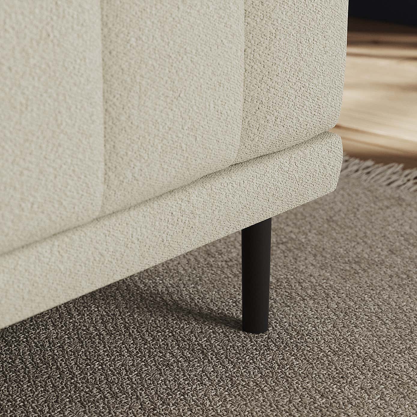 Amali Long Dining Bench, Boucle