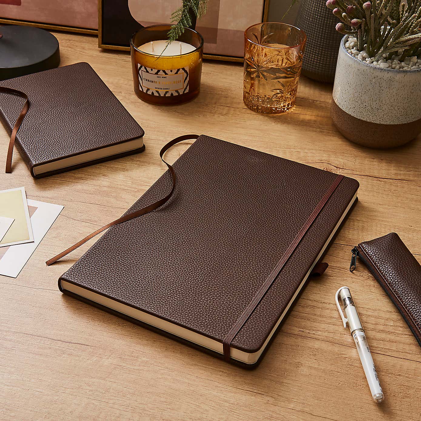 Waters and Noble Premium Faux Leather Notebook
