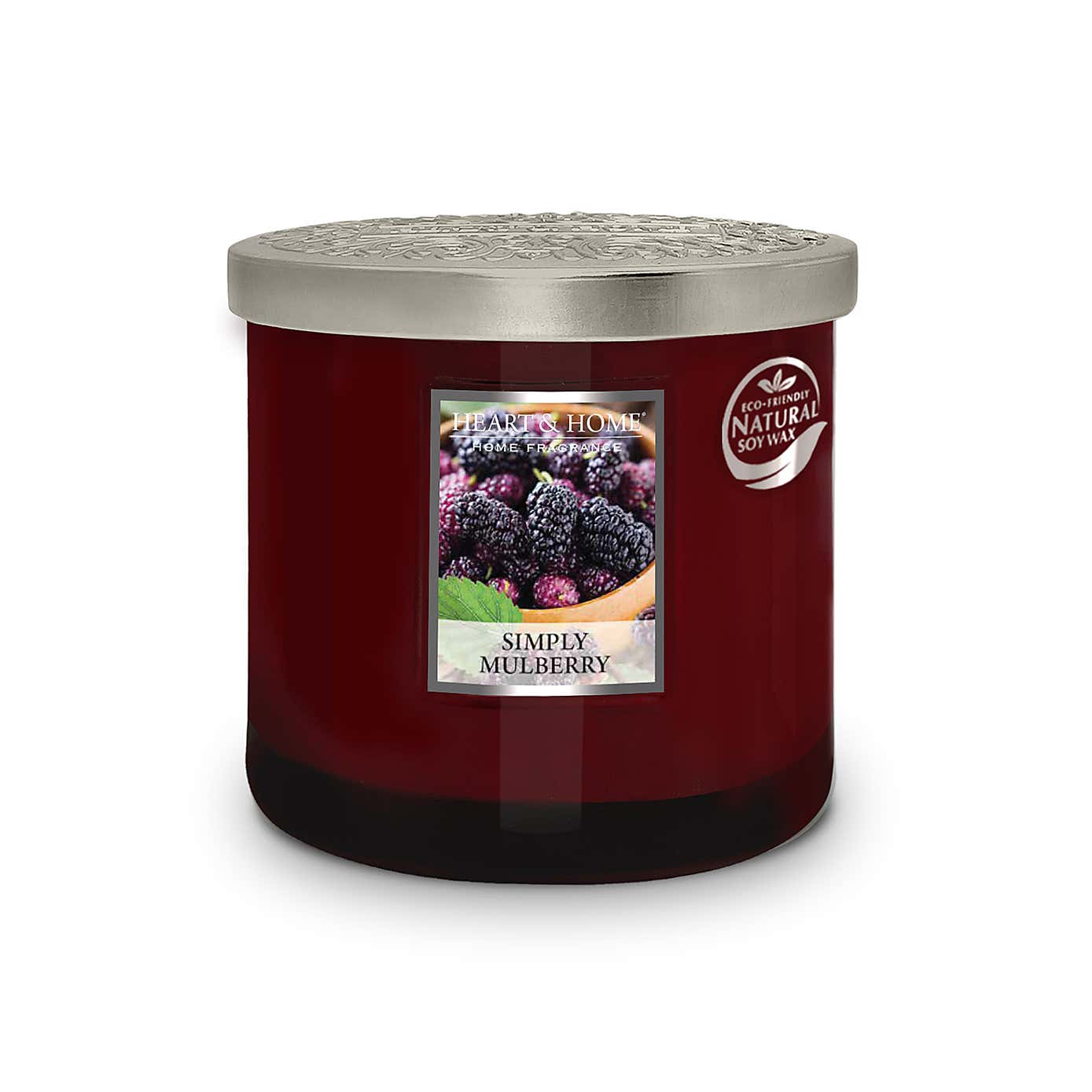 Heart and Home Ellipse Simply Mulberry Multi Wick Candle