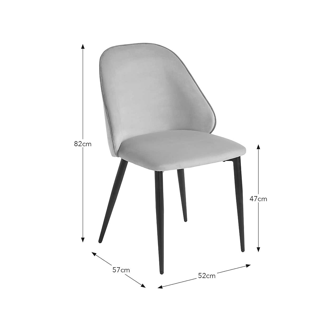 Freya Dining Chair, Velvet