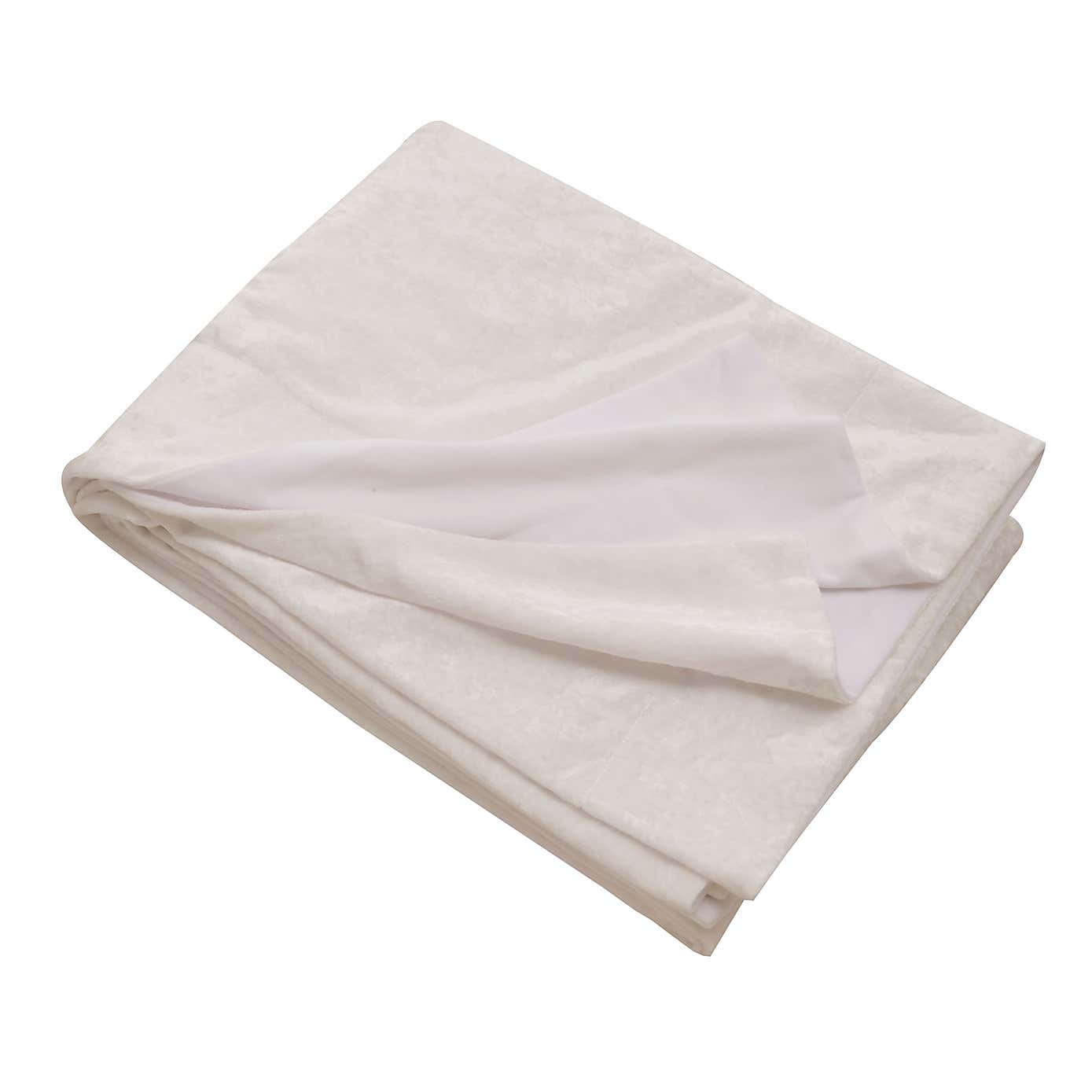 White Crushed Velour Throw