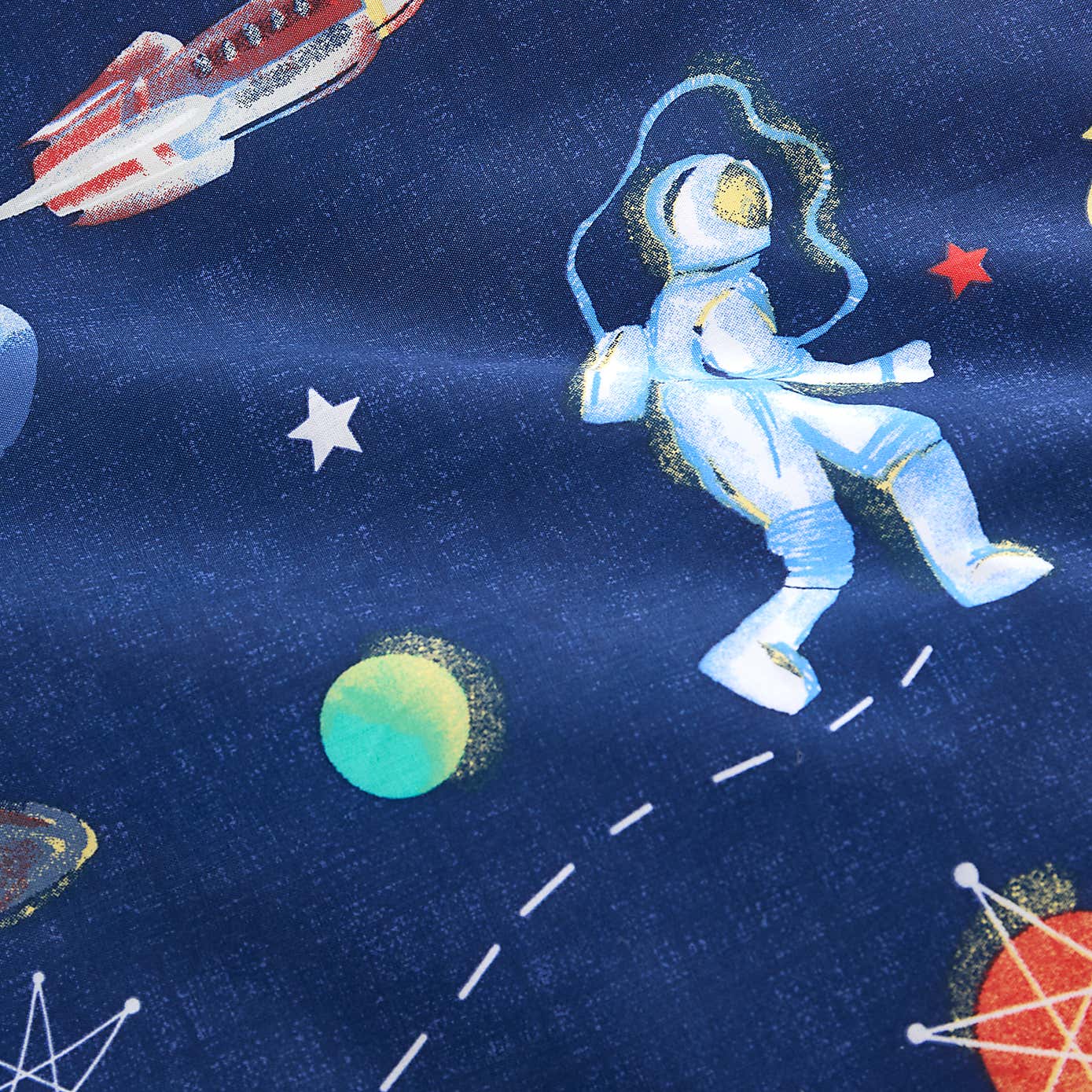 Space 100% Cotton Reversible Duvet Cover and Pillowcase Set