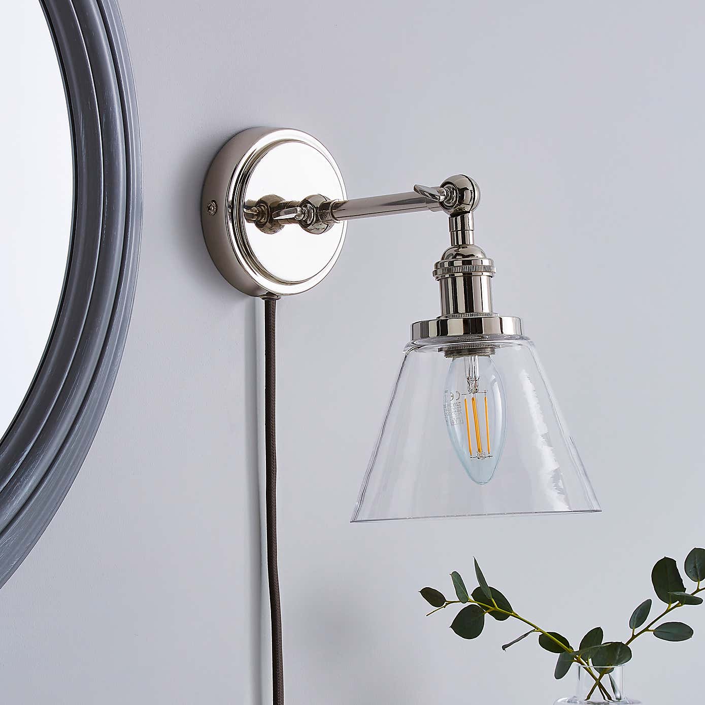 Dorma Nickson EasyFit PlugIn Wall Light