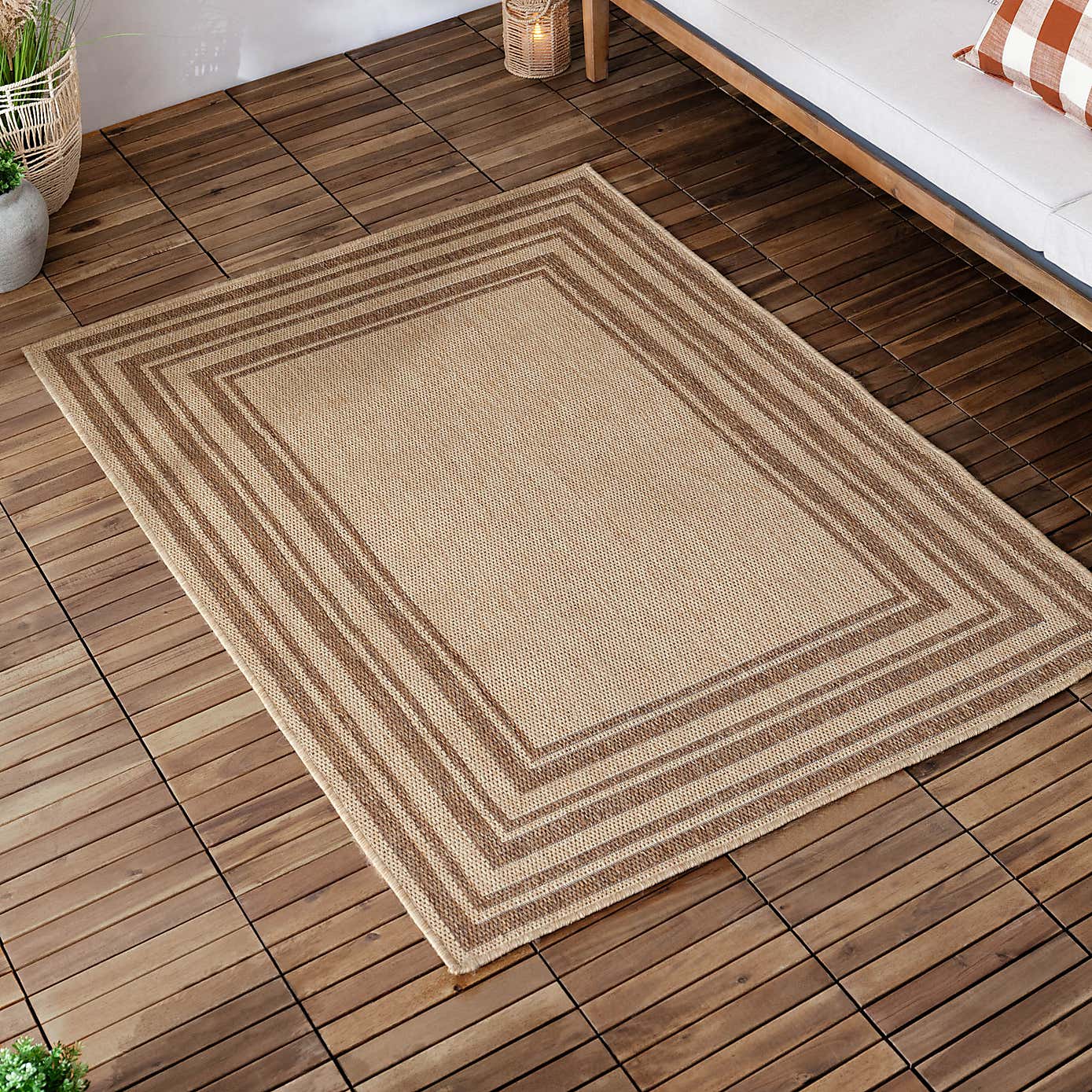 Yard Camber Jute Effect Indoor Outdoor Rug