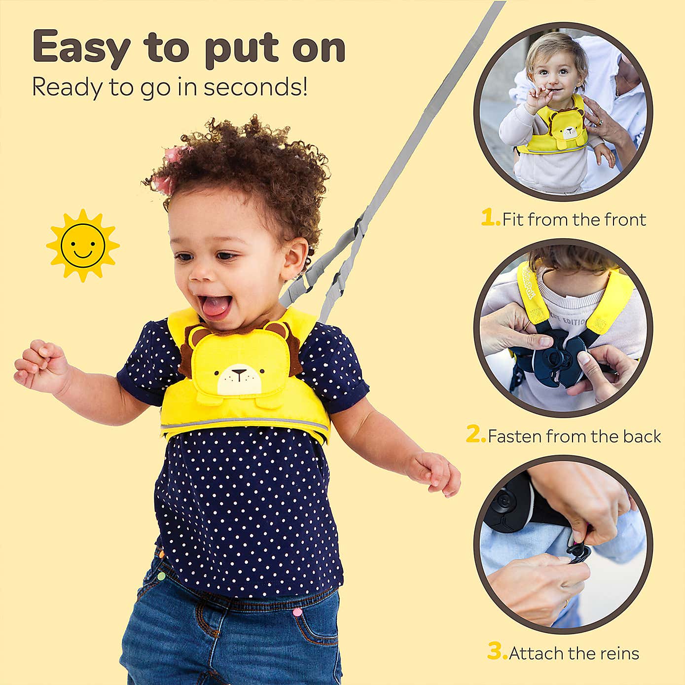 Trunki Toddlepak Leeroy the Lion Walking Reins Safety Harness