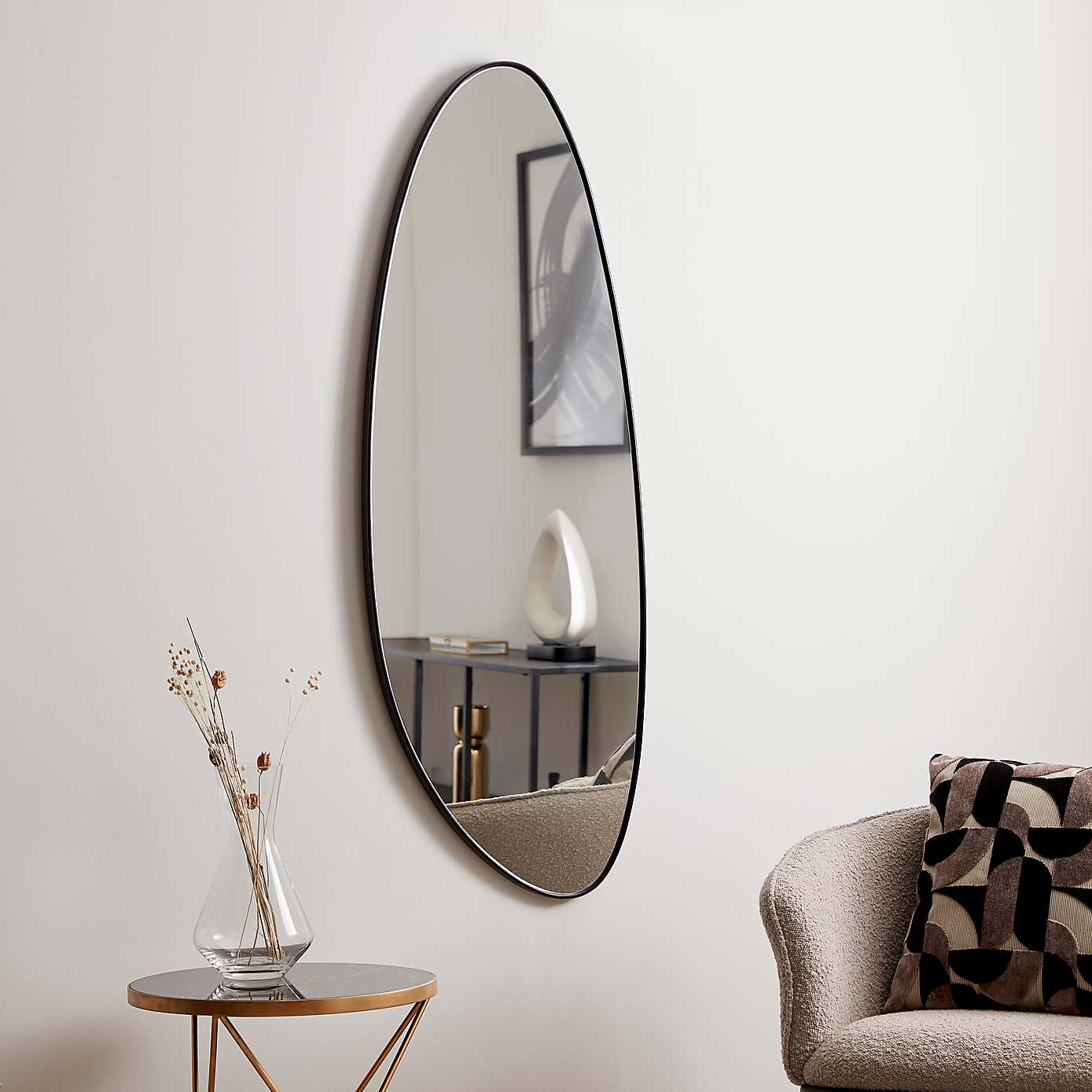 Pebble Abstract Wall Mirror