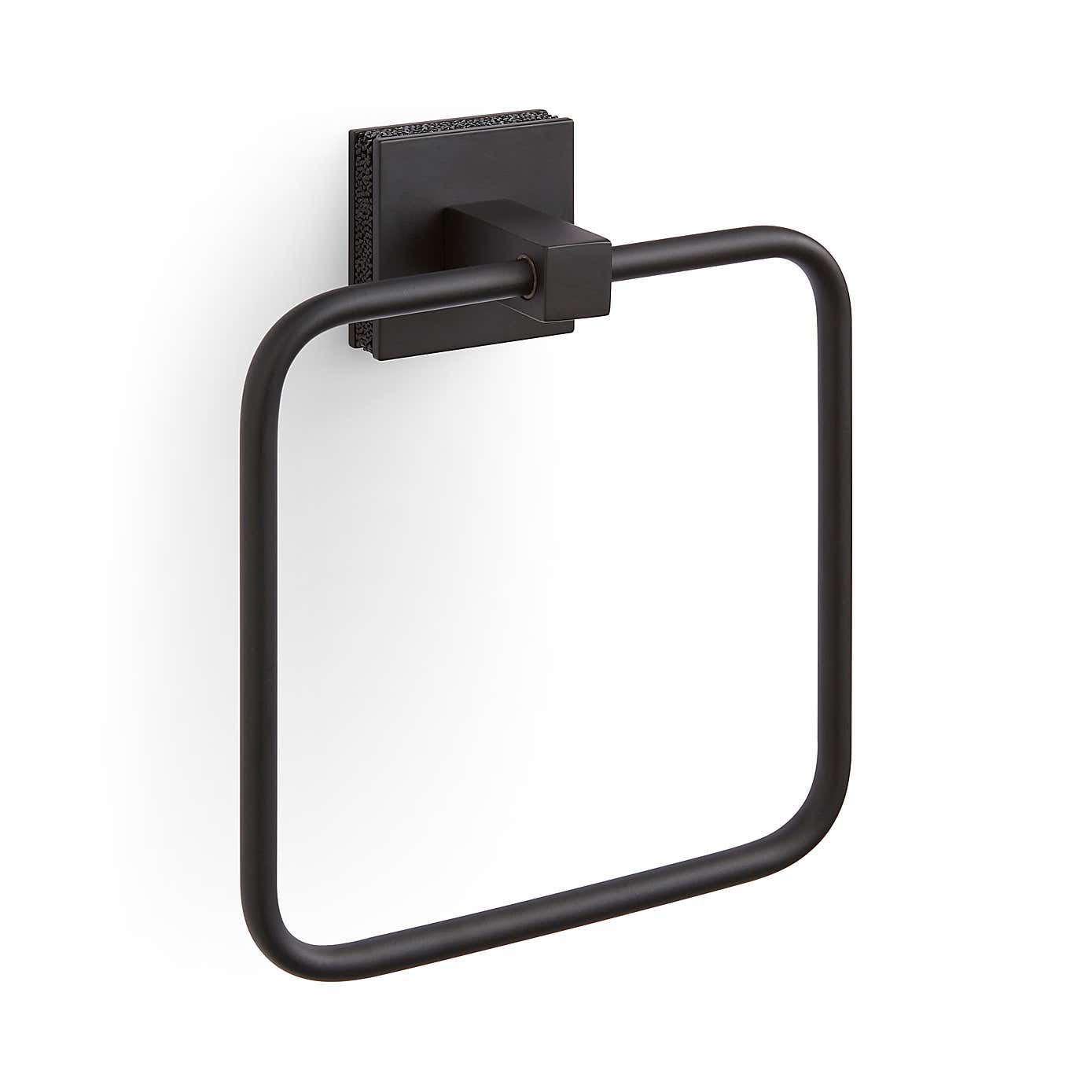 Sparkle Black Square Towel Ring
