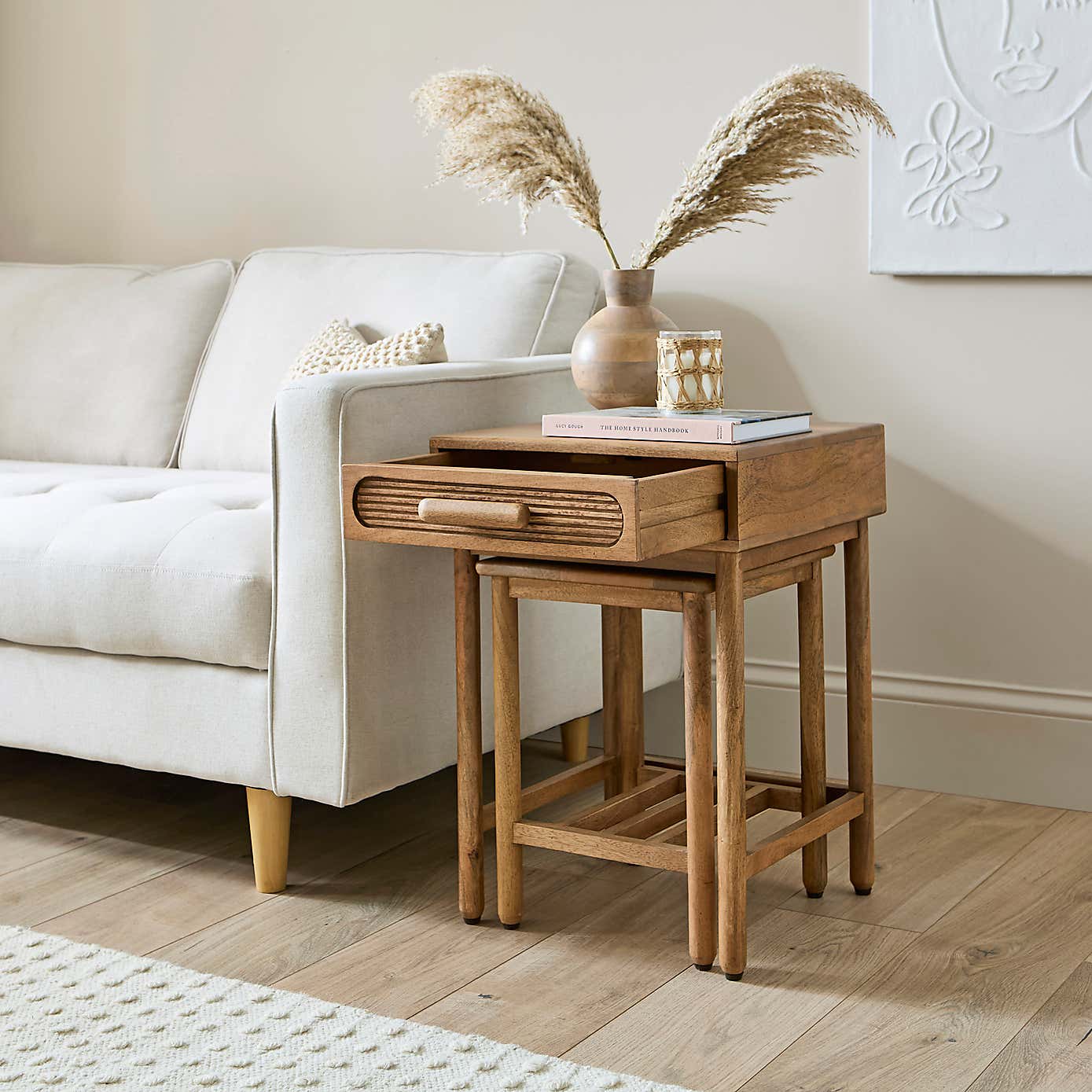 Khari Nesting Side Tables, Mango Wood