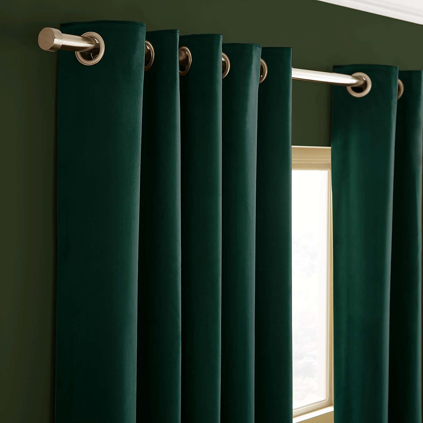 Recycled Velour Eyelet Curtains