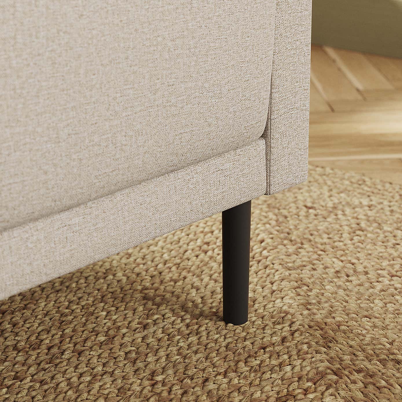Mae Corner Dining Bench, Textured Weave