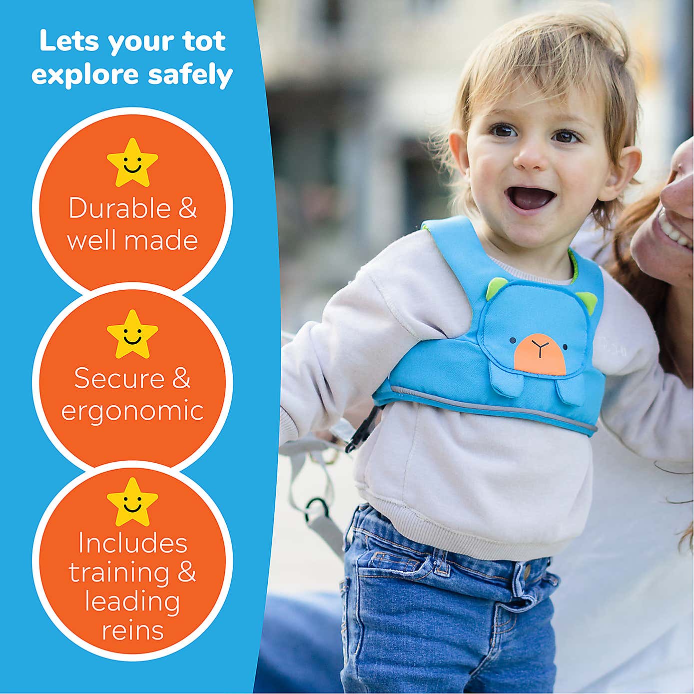 Trunki Toddlepak Bert the Bear Walking Reins Safety Harness