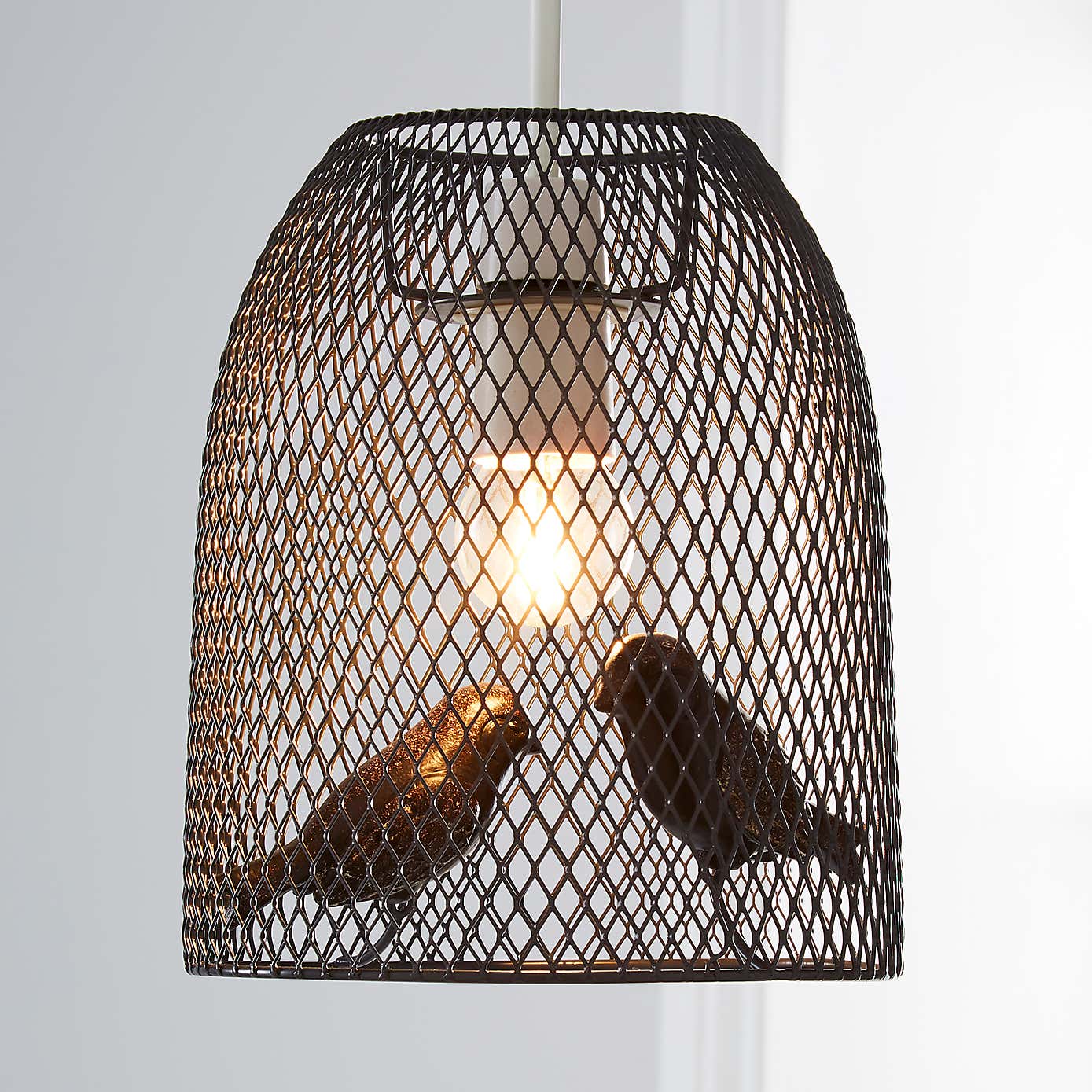 Livry Bird Grey Easy Fit Pendant Shade