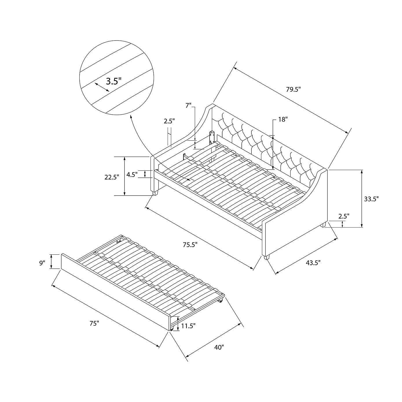 Novogratz Linen Daybed